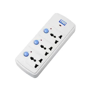 Cable Extension Socket 3 Way Universal Extension Electric Socket Outlet Power Strip Socket With Optional Plug Type