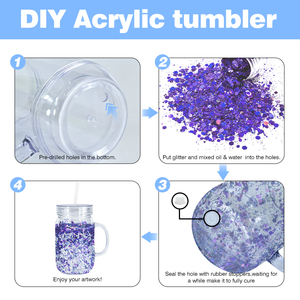 <strong>Wholesale</strong> Pre-drilled 20oz <strong>Mason</strong> Double Wall <strong>Plastic</strong> <strong>Tumbler</strong> for Food and Beverage Storage &amp; Mug Container - Product Image 2