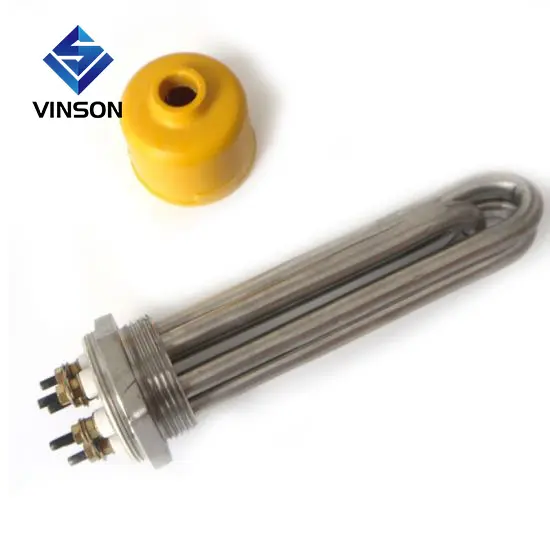 Electric 220v/380v 3000w tubular heating element with 2 inch screw thread flange for Hot water