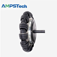 Kit moteur moyeu servo AMPSTech Omni Wheel 48VDC avec encodeur 1024 lignes, couple de 7Nm, pilote double axe CAN pour robotique AGV