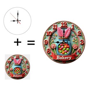 Round Wooden <b>Wall</b> <b>Clock</b> Retro Style 25Cm <b>Silent</b> Quartz Home Cafe Decor - Product Image 6