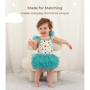 Falda pantalón elástica y transpirable de tul con volantes para bebé niña, cubrepañal, 3-24 meses - Product Image 2