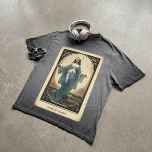 เสื้อยืดผู้ชายคุณภาพสูงสั่งทำพิเศษ ระบายอากาศได้ดี ผ้าฝ้าย 100% แขนสั้น ทรงปกติ ผ้า 230 กรัม สไตล์สตรีทแวร์ ฮิปฮอป พิมพ์ลาย - Product Image 4