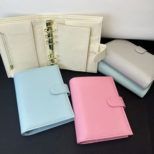 Nouvel Organisateur de Cartes A6 en Cuir Litchi de Qualité Supérieure, Portefeuille Résistant et Élégant avec Couverture Type Reliure - Product Image 1