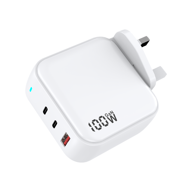 Best Sellers in the UK 100W Fast Wall Charger UK Plug CE UKCA Certified USB C PD GAN for Mobile Phones Laptops OTP Protection