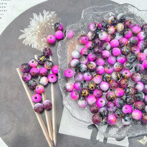 Perles en vrac en acrylique marbré brillant et coloré, 8 mm, perles tendance pour la fabrication <span class=keywords><strong>de</strong></span> bijoux DIY, accessoires très demandés - Product Image 6