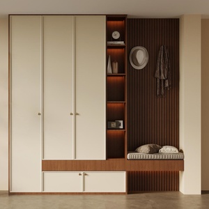 Mueble Zapatero Moderno a Medida para Entrada con Almacenamiento y Paneles de Puerta con Diseño Calado - Product Image 2