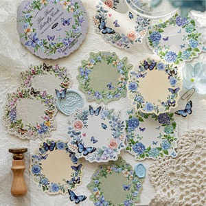 10 Stickers Per Pack Forest All Things Series Embossed Raised Self-adhesive Printed <b>Scrapbook</b> Vintage Wreath Designs Holiday - Product Image 4