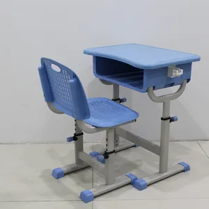 学校用家具プラスチック製人気スクールデスクと椅子