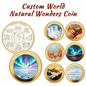 Monete Personalizzate delle Meraviglie Naturali del Mondo, Souvenir Paesaggistici, Gettoni da Collezione in Metallo, Gettoni Rotondi da Viaggio <span class=keywords><strong>7D</strong></span>, Campione 15D, Produzione in Serie - Product Image 1