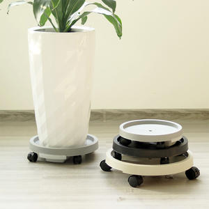 Vertak dia.28cm PP environnemental plante caddy <span class=keywords><strong>sur</strong></span> roues pot en plastique mobile chariot caddy avec 4 pièces roues - Product Image 3