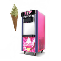 Machine à glace molle à 1 ou 2 ou 3 saveurs, à fonctionnement à une touche et à une seule buse