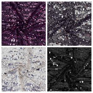 Tela de Tricot Elástica en Cuatro Direcciones <span class=keywords><strong>con</strong></span> Lentejuelas y Bordado de Encaje de Lujo LH, Brillante, para <span class=keywords><strong>Mujer</strong></span>, para Fiestas, Bodas, Tejido para el Hogar, 100% - Product Image 3