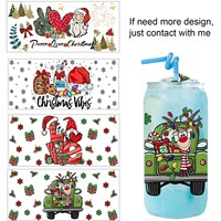 Autocollant de transfert de Noël pour gobelets, tasses et mugs – Idéal pour les coffrets cadeaux de fêtes