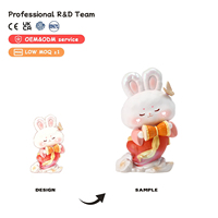 Kotak Misteri Resin Kelinci, Figurine Kelinci Bulan, Mainan Koleksi, Gaya Tradisional Cina, Ornamen Meja, Hadiah Hari Raya Pertengahan Musim Gugur