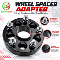Adaptateur de roue en aluminium 6061-T6 usiné CNC, 1 pièce, avec goujons préinstallés et écrous à extrémité ouverte