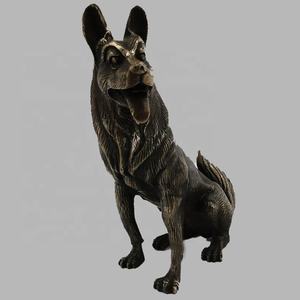 Escultura de lobo de bronce de tamaño real, artesanías de Metal, perro lobo de latón, pastor alemán personalizado, escultura de latón, estatua de perro de bronce - Product Image 4