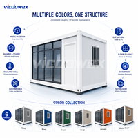 Maison préfabriquée modulaire en conteneur avec plancher en fibro-ciment pour bureau temporaire, entrepôt, logement sur chantier
