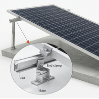 Instalasi Mudah Aluminium 6005-T5 SUS304 Kaki Penyangga Depan dan Belakang yang Dapat Disesuaikan untuk Panel Surya Miring