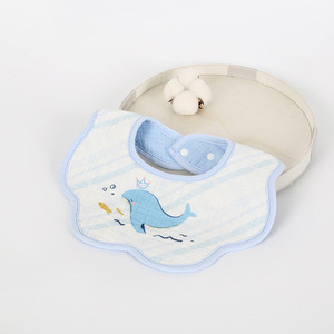 Precioso Babero <span class=keywords><strong>de</strong></span> Muselina Giratorio para Bebé Recién Nacido, Tipo Pétalo, para Hombro y Pecho, Paño para Babas y Eructos, Ajustable, Súper Suave y Absorbente - Product Image 2