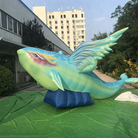 Poisson volant gonflable personnalisé, animal marin, poisson gonflable lumineux, baleine gonflable à vendre