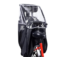 Siège arrière portable pour vélo pour enfant, imperméable, coupe-vent, en polyester PVC, avec fenêtre transparente, auvent, pliable, léger, tout-en-un