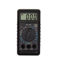 Multimeter Digital Benchtop 9v Harga Terjangkau dengan Kabel Uji, Pengukur Tegangan AC/DC, Arus, dan Resistansi, Lampu Latar Biru