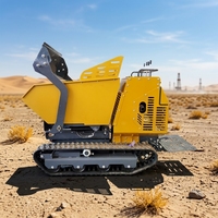 Mini-dumper sur chenilles en caoutchouc, hydraulique, à déchargement automatique, pour le transport de matériaux de construction dans les fermes et vergers
