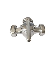 Válvula de Tapón Sanitaria de 3 Vías de Acero Inoxidable Manual SS304 para Productos Lácteos