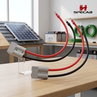 Câble de connexion de batterie personnalisé de 1,2 m, 6 AWG, style SB50, avec connecteur à bague torique, pour banque de batteries en parallèle et stockage solaire