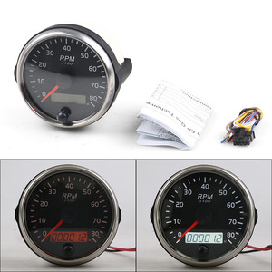 Tachymètre 85MM 0-8000RPM 12V/24V Tachymètre Lumière Ambre/Blanche <span class=keywords><strong>Jauge</strong></span> RPM Avec LCD Hourmeter pour <span class=keywords><strong>Essence</strong></span> <span class=keywords><strong>Essence</strong></span> Voiture Marine <span class=keywords><strong>Bateau</strong></span> - Product Image 2