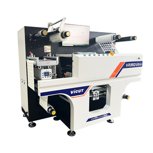 เครื่องผลิตป้ายกาวดิจิทัลแบบม้วนต่อม้วนความเร็วสูง ควบคุมด้วยระบบ Delta PLC หัวตัดหกหัว พร้อมระบบเคลือบและตัดแบ่ง - Product Image 2