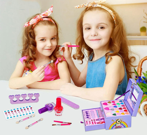 Kit de Maquillaje Lavable con Espejo, No Tóxico, Maquillaje de Juguete Realista para Niñas Pequeñas, Princesas, Cosméticos, Juguetes para Niñas, Kit de Maquillaje Infantil - Product Image 4