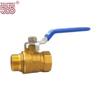 Válvula de Bola de Latón de Alta Temperatura Directa de Fábrica, Tipo Unión de 1 Pulgada, Roscas Macho/Hembra, Sistemas de Agua, Sellado EPDM, Funcionamiento a 650 psi