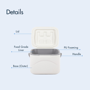 ตู้เย็นฉนวนแบบพกพา16L ทันสมัยสำหรับปิกนิกชายหาดตกปลาตั้งแคมป์กันน้ำนำกลับมาใช้ใหม่ได้สำหรับเก็บอาหาร - Product Image 5