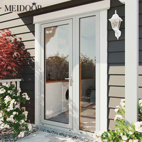 Puerta de Entrada de Aluminio para Casa Residencial Meidoor, Personalizada, Resistente a la Oxidación, Aislante, Abatible, Exterior