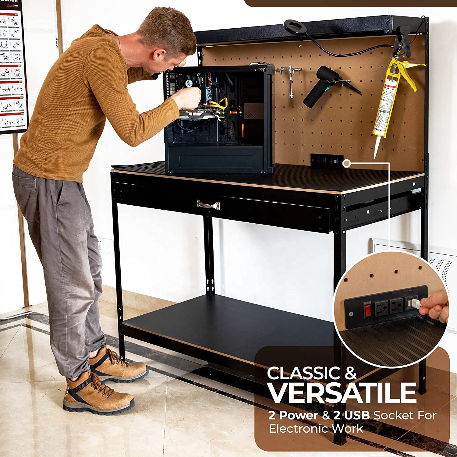 スチールワーク高品質ヘビーデューティーワークベンチ倉庫 スチールワーク高品質ヘビーデューティーワークベンチ倉庫