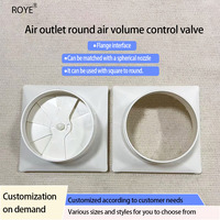 Diffuseur d'air carré traditionnel en plastique avec angle de lame de 45° et conduit flexible pour la ventilation et l'évacuation des bâtiments