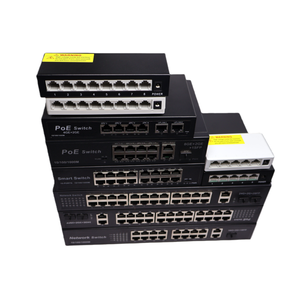 Factory Direct 4 8 16 24 Port Managed POE Switch 48V 10/100MB 2 Uplink 10/100/1000MB Gigabit 250 Meter Switch for Camera IP - Product Image 5