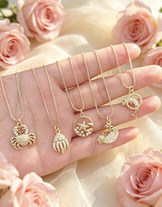 Gold Plated Zircon Sea Animal Pendant Necklace Fashion Jewelry Design Link <b>Chain</b> Micro Insert Jewelry for Women Pendant Necklace - Product Image 6
