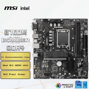 Tarjeta Madre MSI B760M <span class=keywords><strong>DDR4</strong></span>, Canal de Memoria Doble, LGA1700, Formato ATX, Chipset Intel, Disco Duro SATA, Gráficos Integrados - Product Image 1