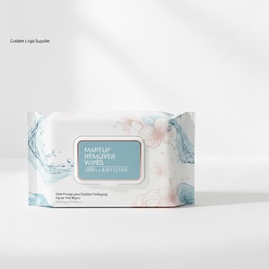 Fournisseur de lingettes démaquillantes avec logo personnalisé, OEM, étiquette privée, emballage personnalisé, lingettes humides pour le visage - Product Image 1