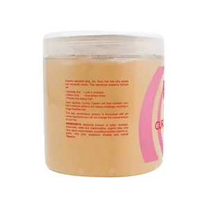 Private Label Natural Curl Defining Shine Gel Curling Custard Hair Cream Styling Gel For Women And Man