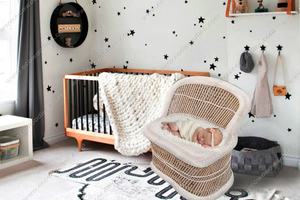 Good Quality Cute Bamboo Modern Kids Chair Photography Prop for Newborn Babies Garden & Bedroom Use Infants Dining Chair - Product Image 3
