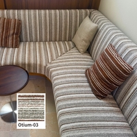 Tissu d'ameublement écologique en chenille à rayures jacquard teintes en fil, idéal pour les textiles de maison, les canapés et la literie