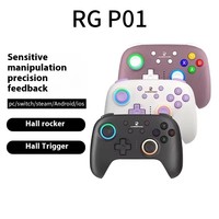 Manette de jeu Anbernic RG P01 sans fil avec éclairage RGB respirant, touches macro et moteur de vibration pour PC et Android