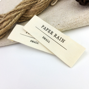 Tùy Chỉnh Có Thể Giặt Bông Vải In Số Nối Tiếp Kích Thước Thẻ Nhãn Cho Quần Áo - Product Image 3