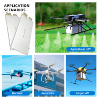 Batterie semi-solide CALH 3.58V 50Ah, densité 319Wh/kg, décharge à haut débit 7C, batterie lithium polymère 50000mAh pour drone UAV