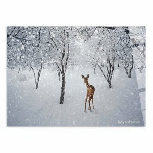 Printed <b>Canvas</b> <b>Wall</b> Art: Winter Landscape Graphic Design,TEMPERED GLASS ART - Product Image 2