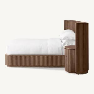 Nieuwe Stijl Rijke Graan Houten <span class=keywords><strong>Bed</strong></span> Europese Eiken Zacht <span class=keywords><strong>Bed</strong></span> Met Kingsize - Product Image 3